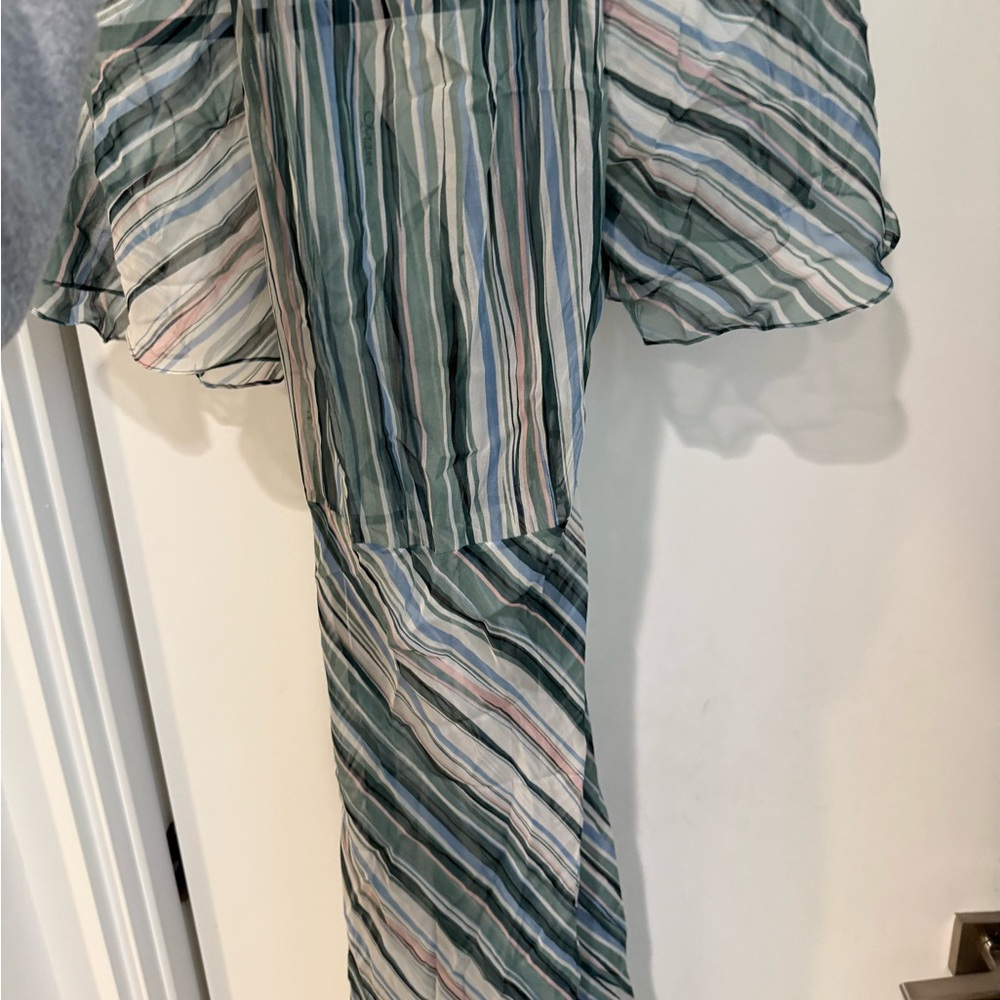 Diane Von Furstenberg Multicolor Striped Long Sleeve Dress - Picture 4 of 9